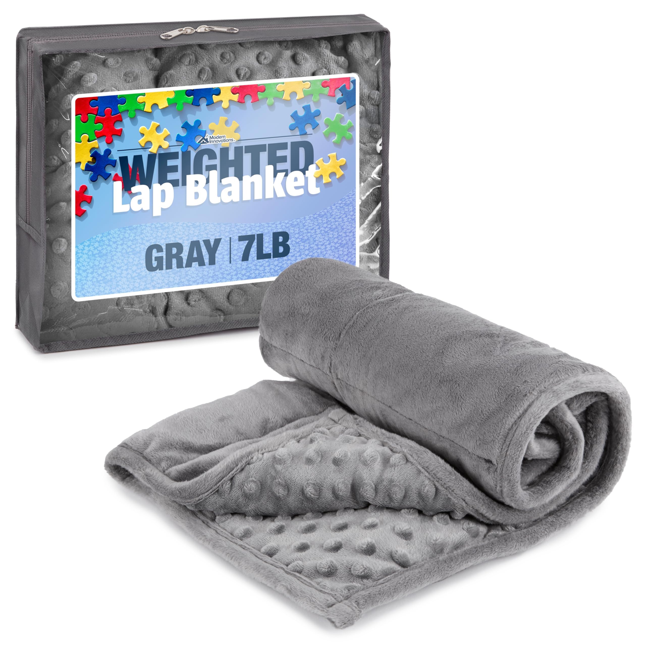 Amazon.com: Kidaddle 7lb Weighted Blanket (Grey) 19x22 Inch– Plush